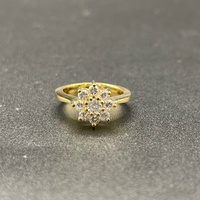 Ladies 18ct Yellow Gold Diamond Fleurette Ring