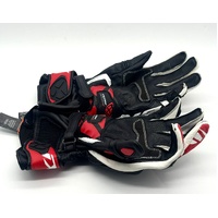Ixon RS Circuit-R Gloves Size M Leather Racing Motorcycle Black White Red