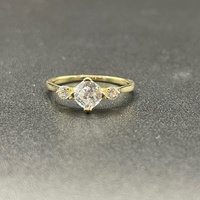 Ladies 9ct Yellow Gold Cubic Zirconia Ring