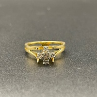 Ladies 18ct Yellow Gold Natural Diamond Ring