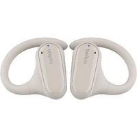 Belkin SoundForm ClearFit Open-Ear Wireless Earbuds - Bluetooth Headphones with IPX5 Water Resistance & Deep Bass - Sand