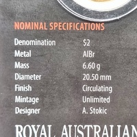 Royal Australian Mint 2020 $2 Australia's Firefighters Brave Coloured Coin