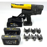 REMS R22 AU 22V Ax-Press 25 Battery Pressing Plumber Tool Set with 3 Heads, 2 Batteries & Case