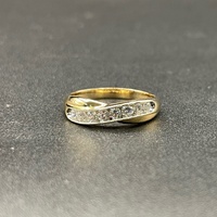 Ladies 10ct Yellow Gold Natural Diamond Ring