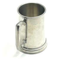 Vintage 1960s Perfection Plate Leadless Pewter Tankard - Mid-Century Beer Mug