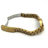 Citizen Quartz Gold Tone Day Date Watch Champagne Dial