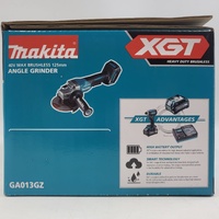 Makita GA013GZ 40V Max XGT Brushless 125mm (5") Paddle Switch Angle Grinder - Skin Only
