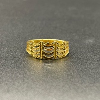 Unisex 22ct Yellow Gold Pattern Ring