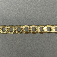 Unisex 9ct Yellow Gold Curb Link Bracelet