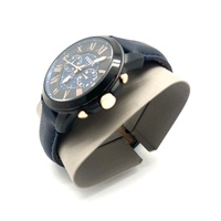 Fossil Grant FS5061 Chronograph Blue Dial Leather Mens Watch 44mm