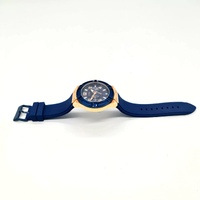 Guess Mens 3 Face Analog Watch Blue Rose Gold W0247G3