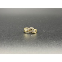 Ladies 9ct Yellow Gold Diamond Ring