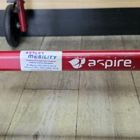 Aidacare Aspire Foldable Rollator Walker Seat Red 130kg Weight Limit