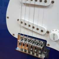 Electric Guitar 6 String S-Style Metallic Blue Maple Neck SSS Chrome