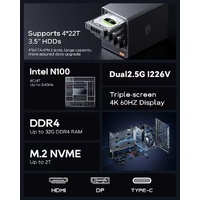 AOOSTAR WTR Pro Mini PC Intel N100 Intel UHD Graphics Grey