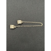 Ladies 925 Sterling Silver Pandora Safety Chain Charm