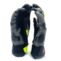 Dainese VR46 Sector Short Cuff Riding Gloves Size S 8 Black Yellow Motorcycle Gloves