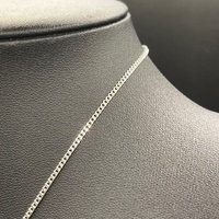 Unisex 925 Sterling Silver Curb Link Chain & Cross Pendant Necklace