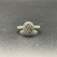 Ladies 9ct White Gold Diamond Cluster Ring