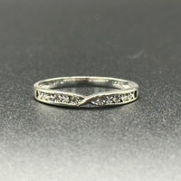 Ladies 9ct White Gold Diamond Band Ring