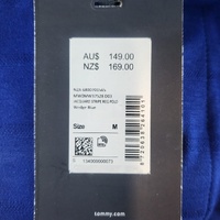 Tommy Hilfiger Jacquard Striped Polo Shirt Regular Fit Men's Size M Classic Casual Designer Top