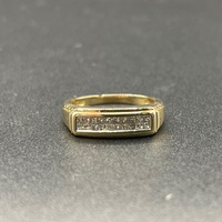 Mens 18ct Yellow Gold Diamond Ring