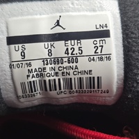 Nike Air Jordan 12 Retro Gym Red 130690‑600 Size US 9 Gym Red Black White