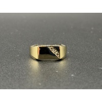 Mens 9ct Yellow Gold Signet Ring