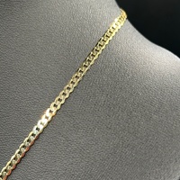 Unisex 10ct Yellow Gold Curb Link Necklace