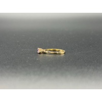 Ladies 9ct Yellow Gold Purple Gemstone Vintage Design Ring