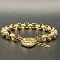 Ladies 9ct Yellow Gold Round Belcher Link Bracelet