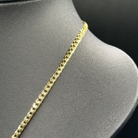 Unisex 18ct Yellow Gold Tight Curb Link Necklace