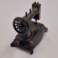 Antique Metal Sewing Machine Pencil Sharpener Vintage Desk Collectible Decor