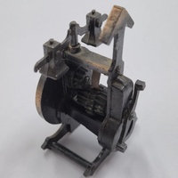 Antique Metal Desk Clock Pencil Sharpener Vintage Office Collectible Decor