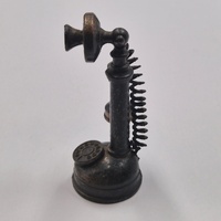 Antique Metal Candlestick Telephone Pencil Sharpener Vintage Retro Desk Collectible