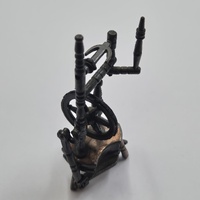 Antique Metal Spinning Wheel Pencil Sharpener Vintage Collectible Desktop Decor