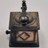 Antique Metal Pencil Sharpener Coffee Grinder Style Miniature Collectible Desk Decor