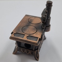 Vintage Queen Wood Burning Stove Metal Pencil Sharpener Antique Style Collectible Desk Decor