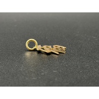 Unisex 14ct Yellow Gold Chinese FU Symbol Pendant