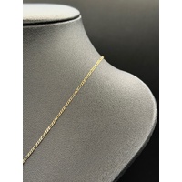 Unisex 9ct Yellow Gold Figaro Link Necklace