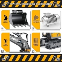 Yi Gong Toys BC1043 11CH R/C 2.4GHz Remote Control Excavator