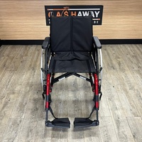 Breezy Basix 2 Self Propelled Wheelchair Aluminium 125kg Red Black