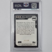 Topps 2023 Star Wars Chrome Migs Mayfeld Aqua Refractor #100 PSA 9 Mint Trading Card