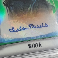 2022 Topps Chrome Mandalorian Isla Farris Winta Auto Green Refractor /99 ICG 9.5