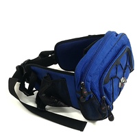 Precision Pak Blue Fishing Waist Belt Bag with 2 Rod Holders Pack