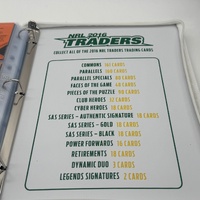 2016 NRL Traders Collectable Trading Cards Complete Full Master Set Binder Case