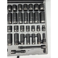 Dual Action 59pc 3/8" Drive Impact Socket Set Metric Imperial 10145901 Thin Wall