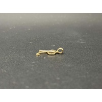 Unisex 9ct Yellow Gold Letter Initial R Pendant
