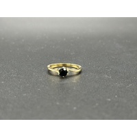 Ladies 18ct Yellow gold Blue Sapphire Ring