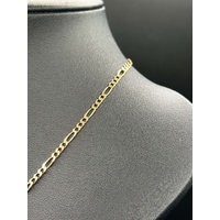 Unisex 9ct Yellow Gold Figaro Link Necklace
